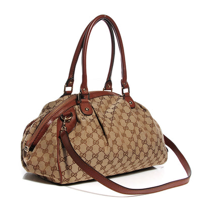 Gucci Monogram Medium Sukey Boston Light Brown 3 of 7