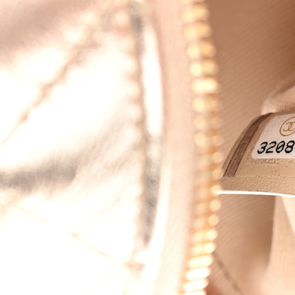 Chanel Metallic Lambskin Quilted Cube Chain Wristlet Case Gold 7 of 10