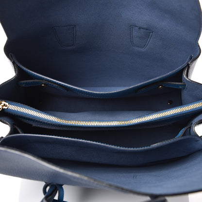 MCM Grained Calfskin Medium Milla Tote Navy 5 of 12
