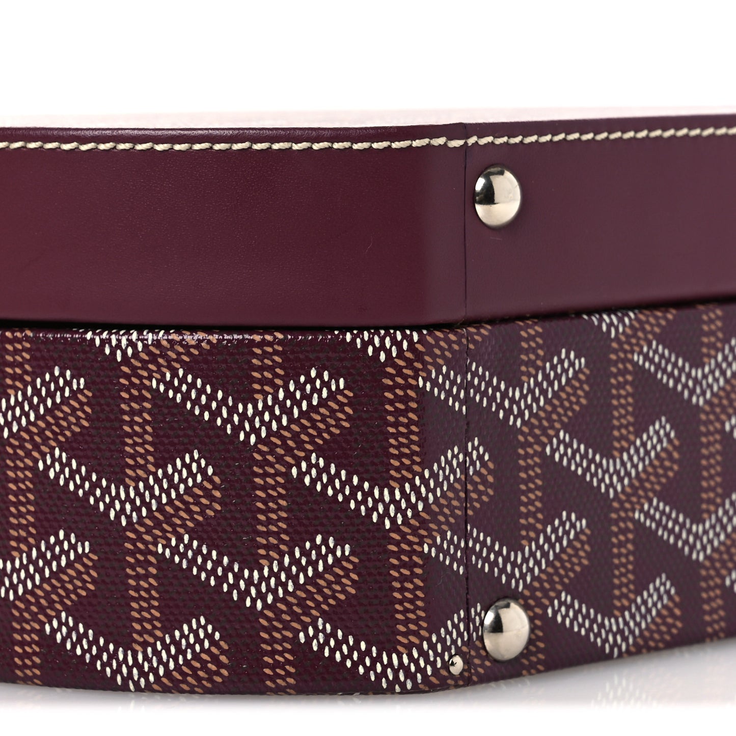 Goyardine Alto Hatbox Burgundy