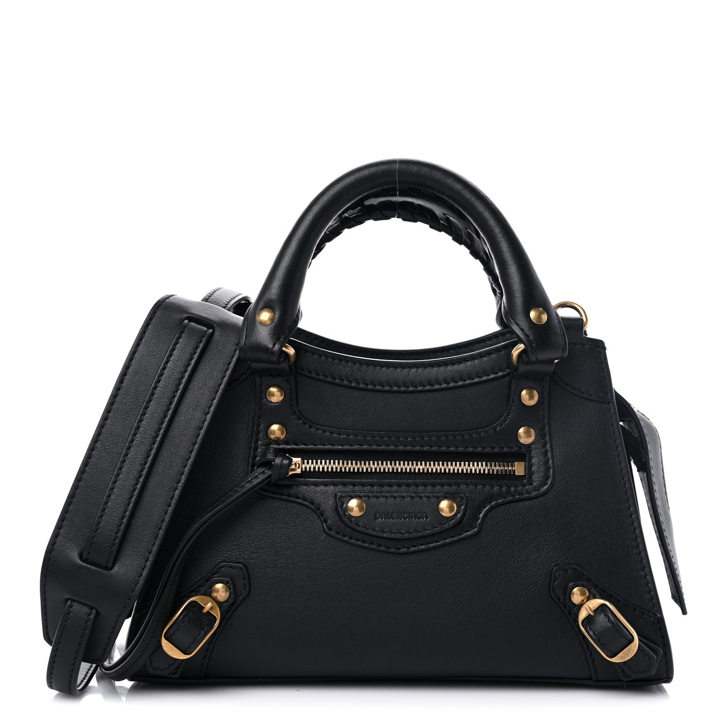 Smooth Calfskin Neo Classic Gold Hardware Mini City Black