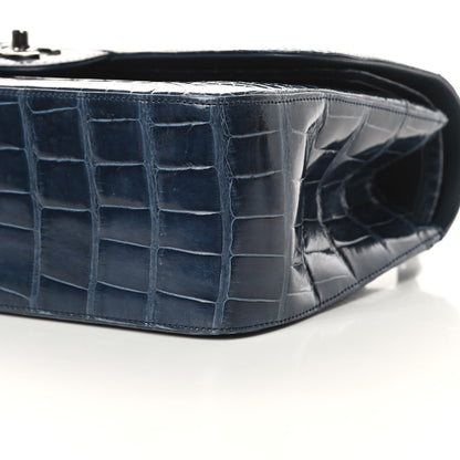 Chanel Alligator Jumbo Double Flap Blue 11 of 13
