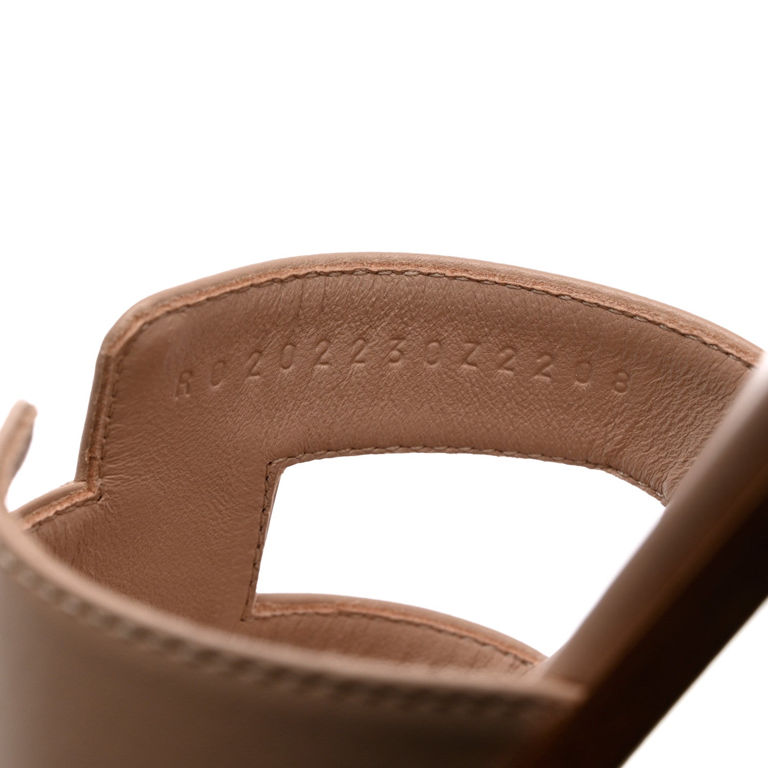 Hermes Box Calfskin Oran Sandals 37.5 Bois De Santal 6 of 9