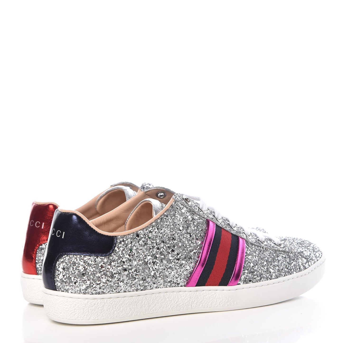 Glitter Web Ace Sneakers 38.5 Silver