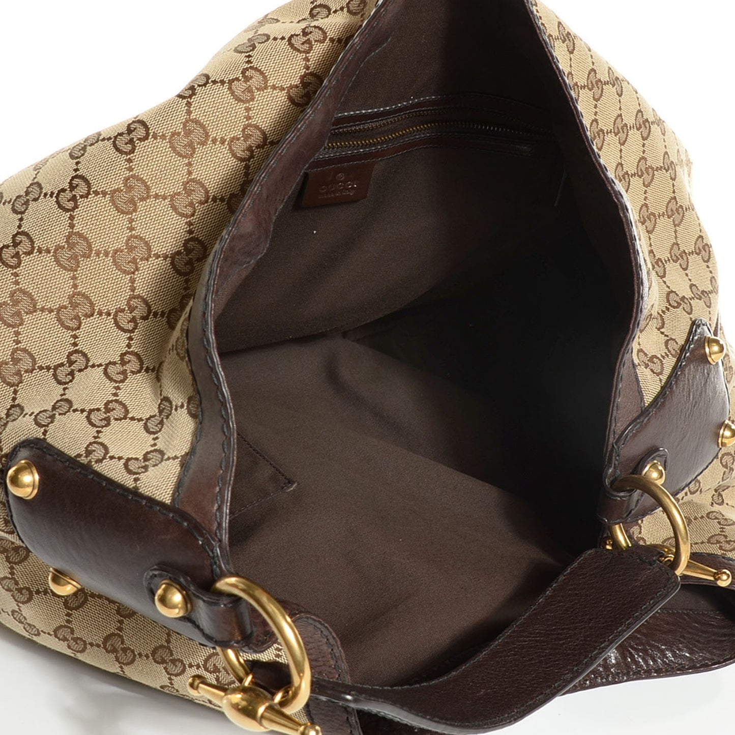 Monogram Large Jockey Hobo Brown