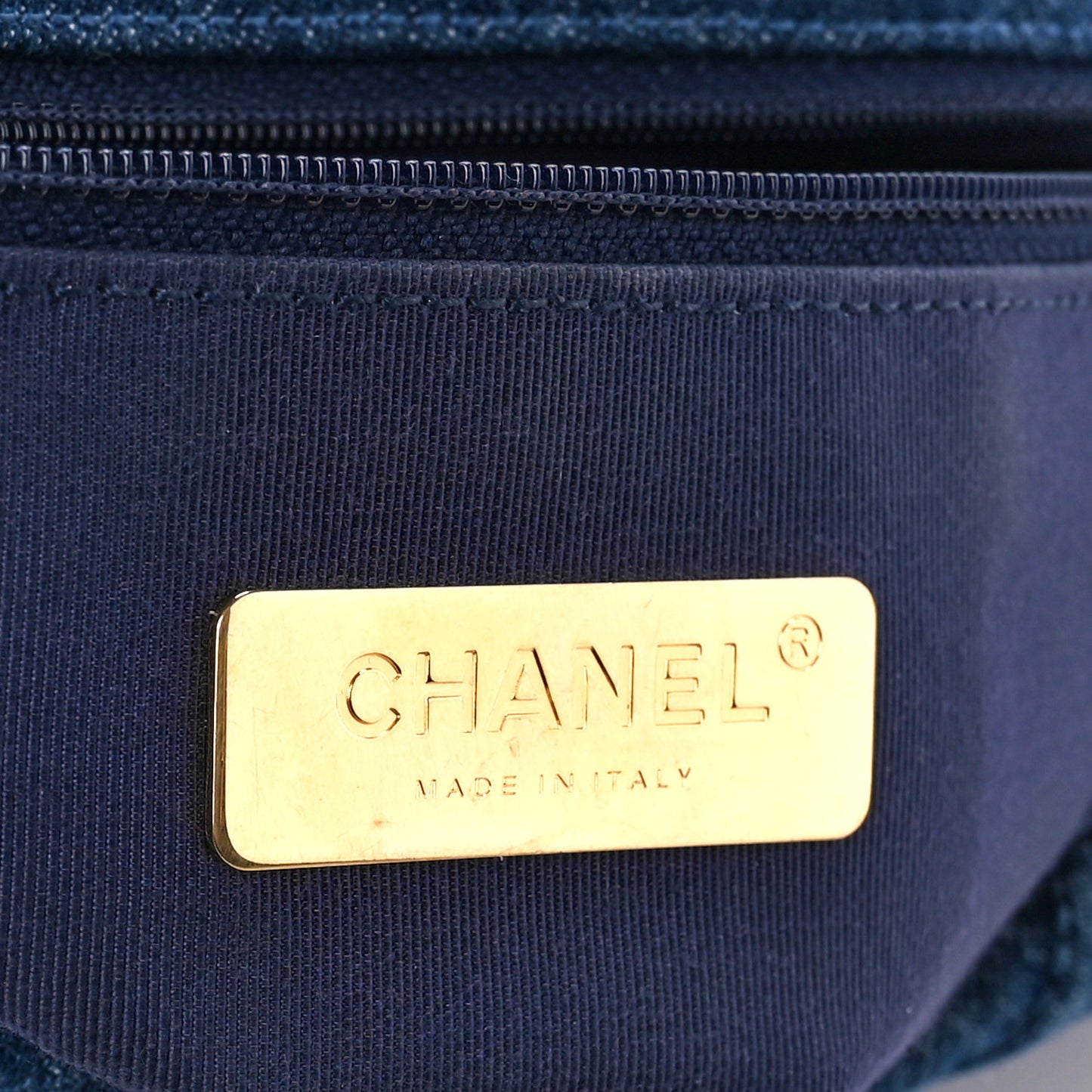 Denim Quilted Large Chanel 19 Flap Blue