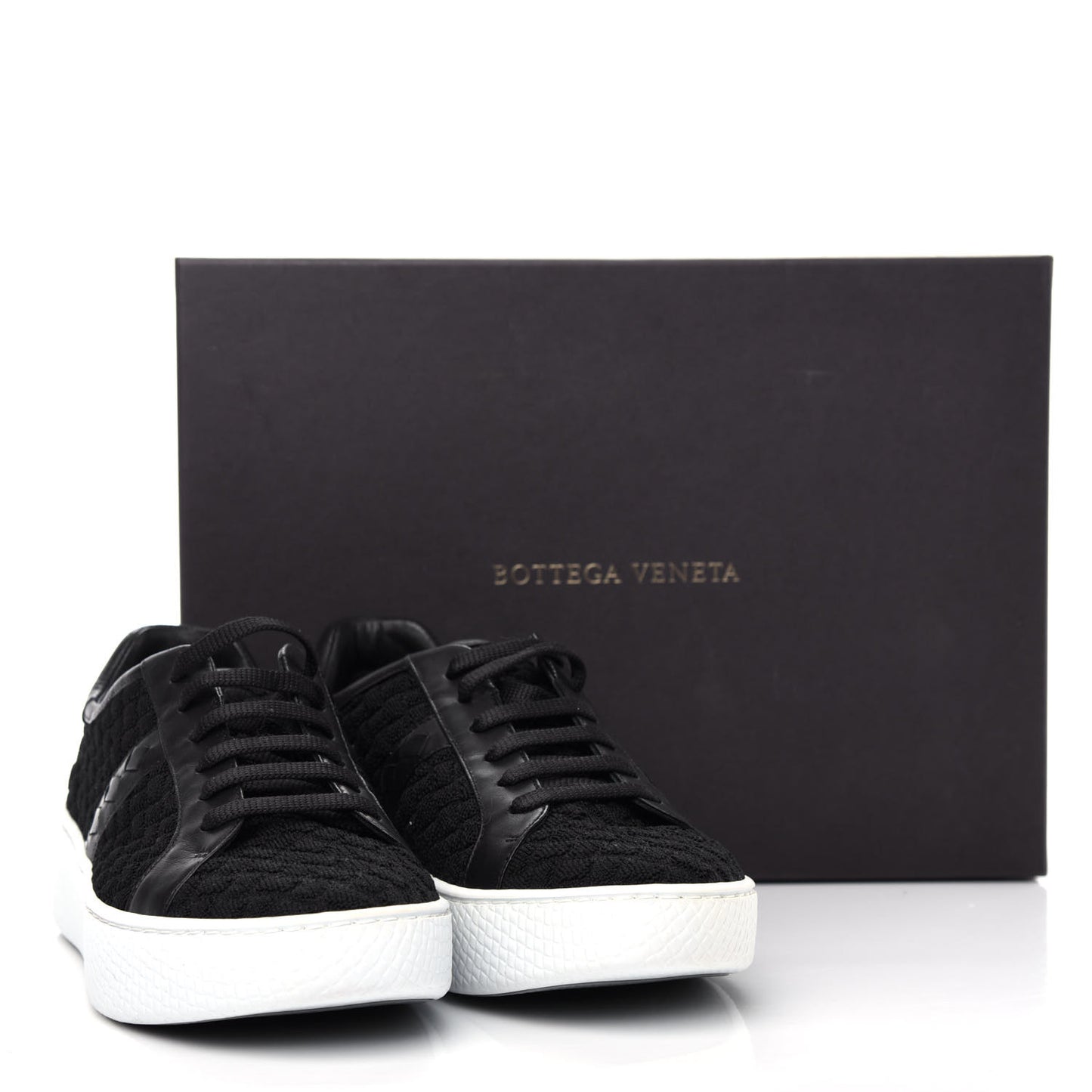 Knitted Interccio Nappa Helium Sneakers 36.5 Black