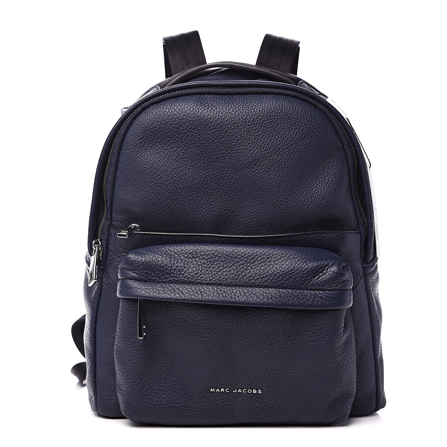 Marc Jacobs Pebbled Calfskin Varsity Backpack French Navy 1 of 9