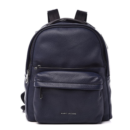 Marc Jacobs Pebbled Calfskin Varsity Backpack French Navy 1 of 9