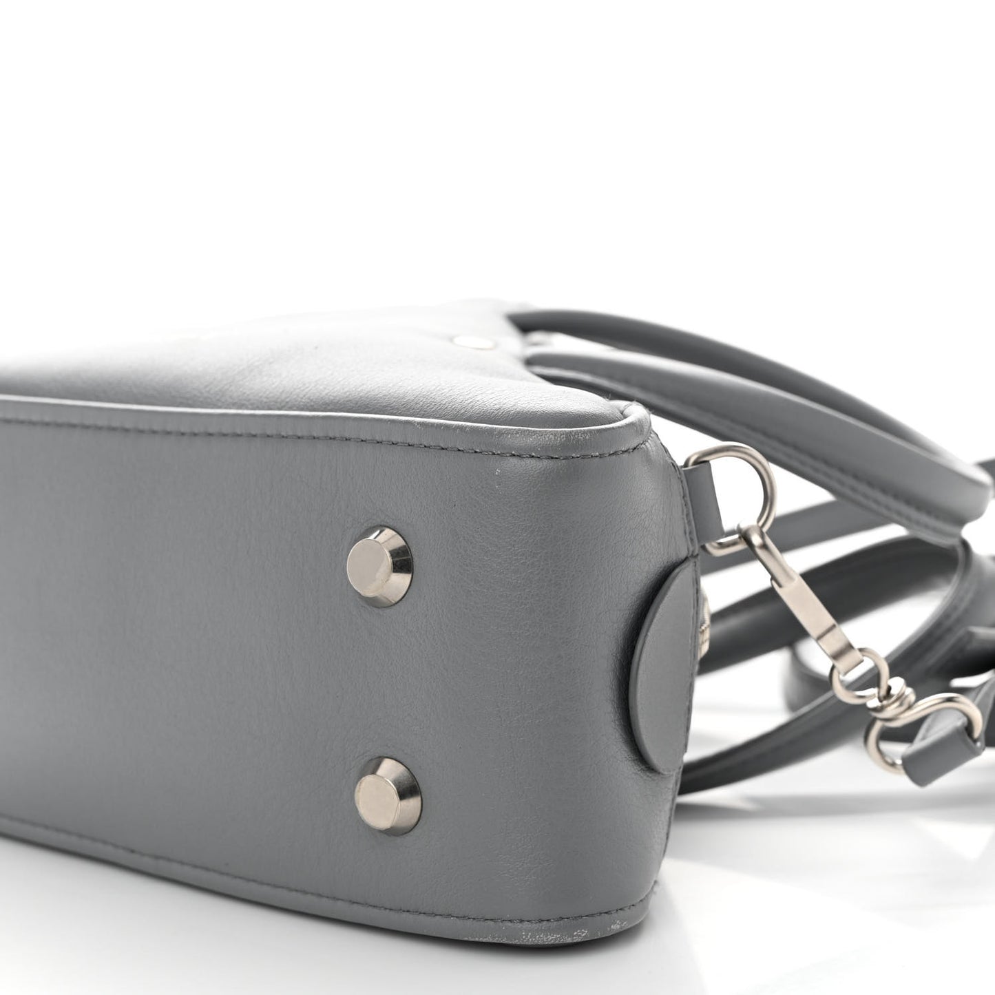 Calfskin S Triangle Duffle Grey
