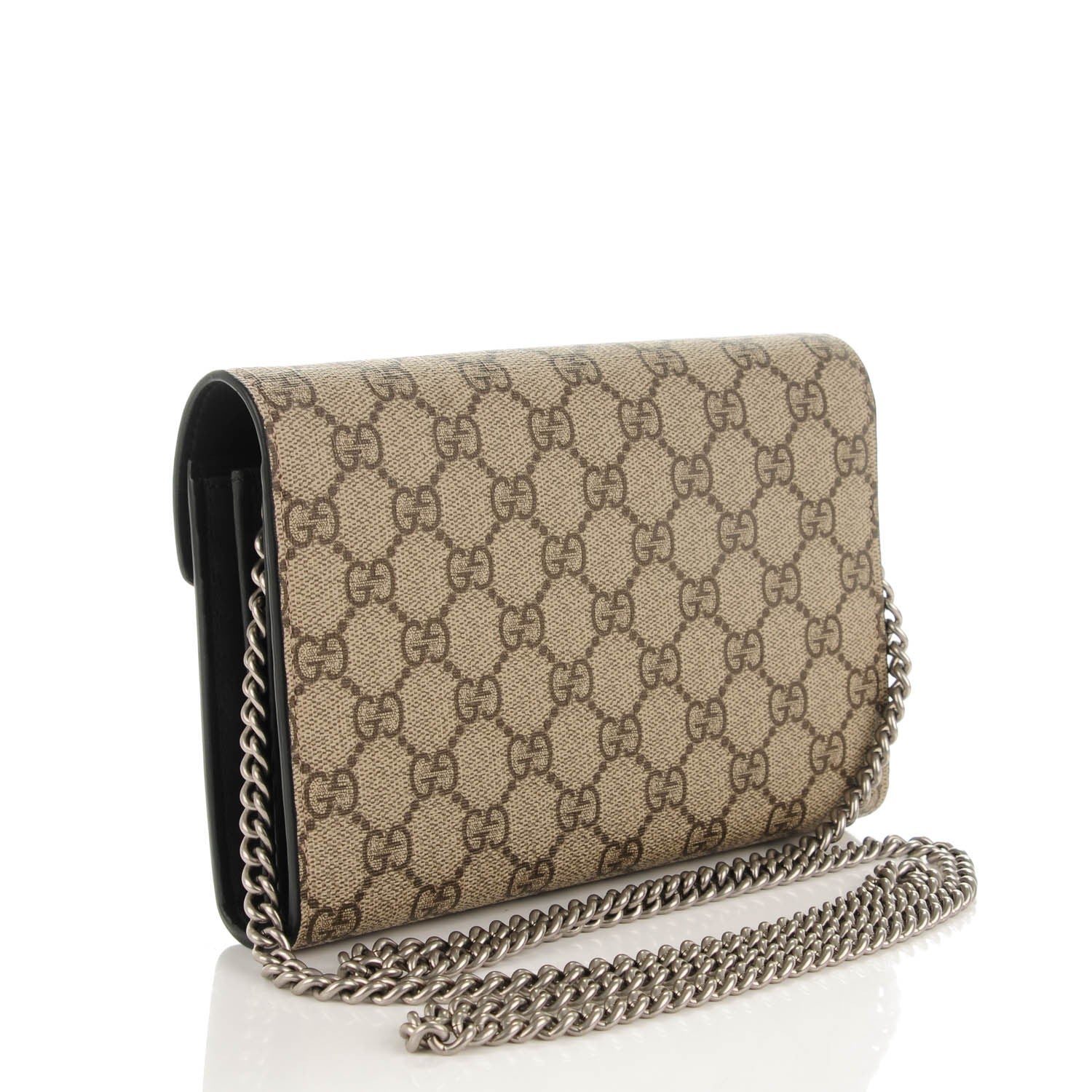 Gucci GG Supreme Monogram Mini Dionysus Chain Wallet Beige Black 3 of 7
