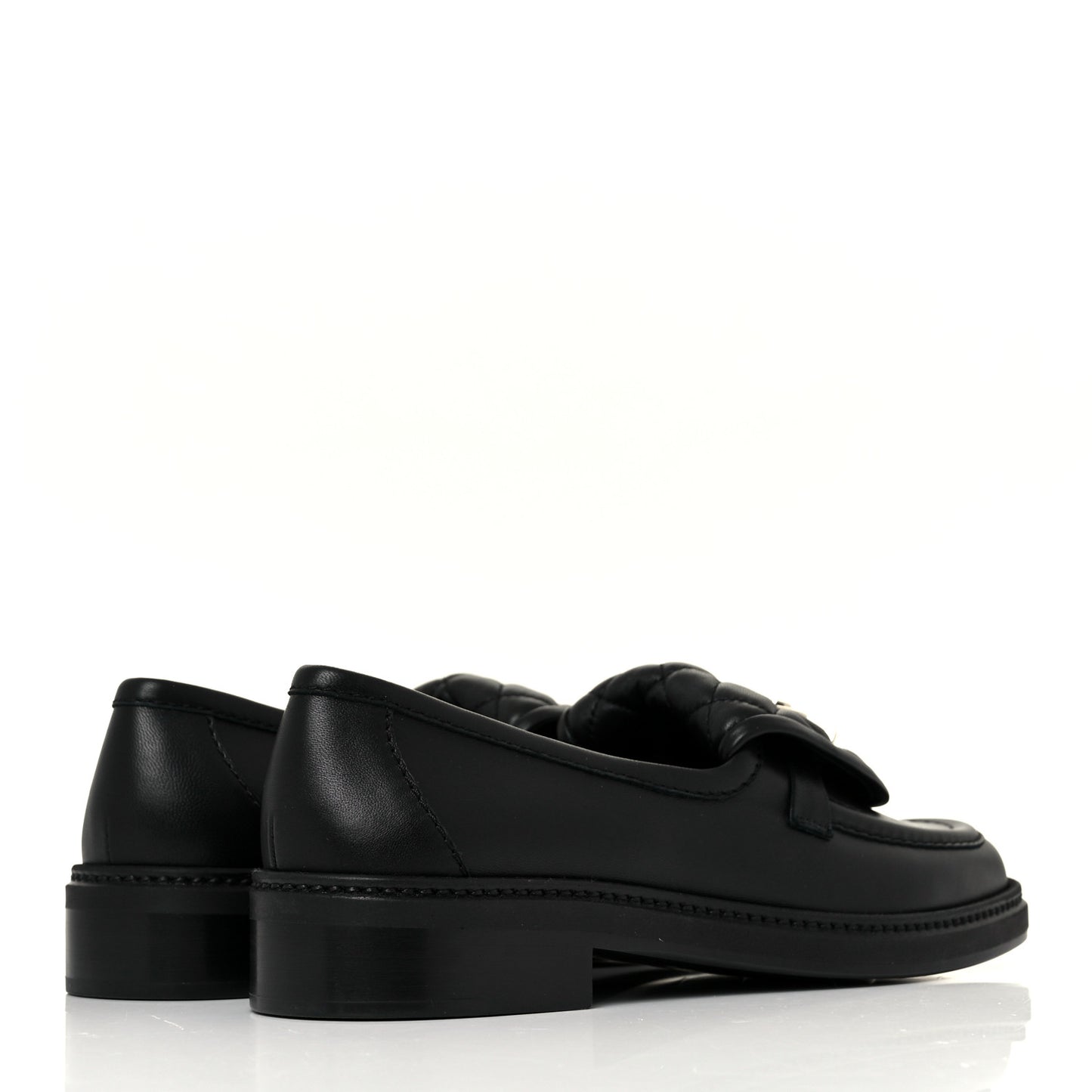 Lambskin Quilted CC Turnlock Loafers 37.5 Black