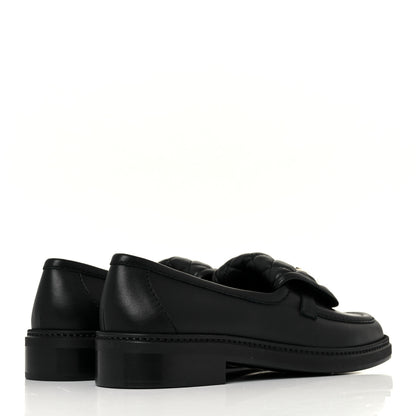 Chanel Lambskin Quilted CC Turnlock Loafers 37.5 Black 4 of 9