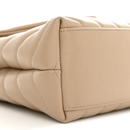 Saint Laurent Calfskin Y Quilted Monogram Small Loulou Chain Satchel Dark Beige 9 of 11