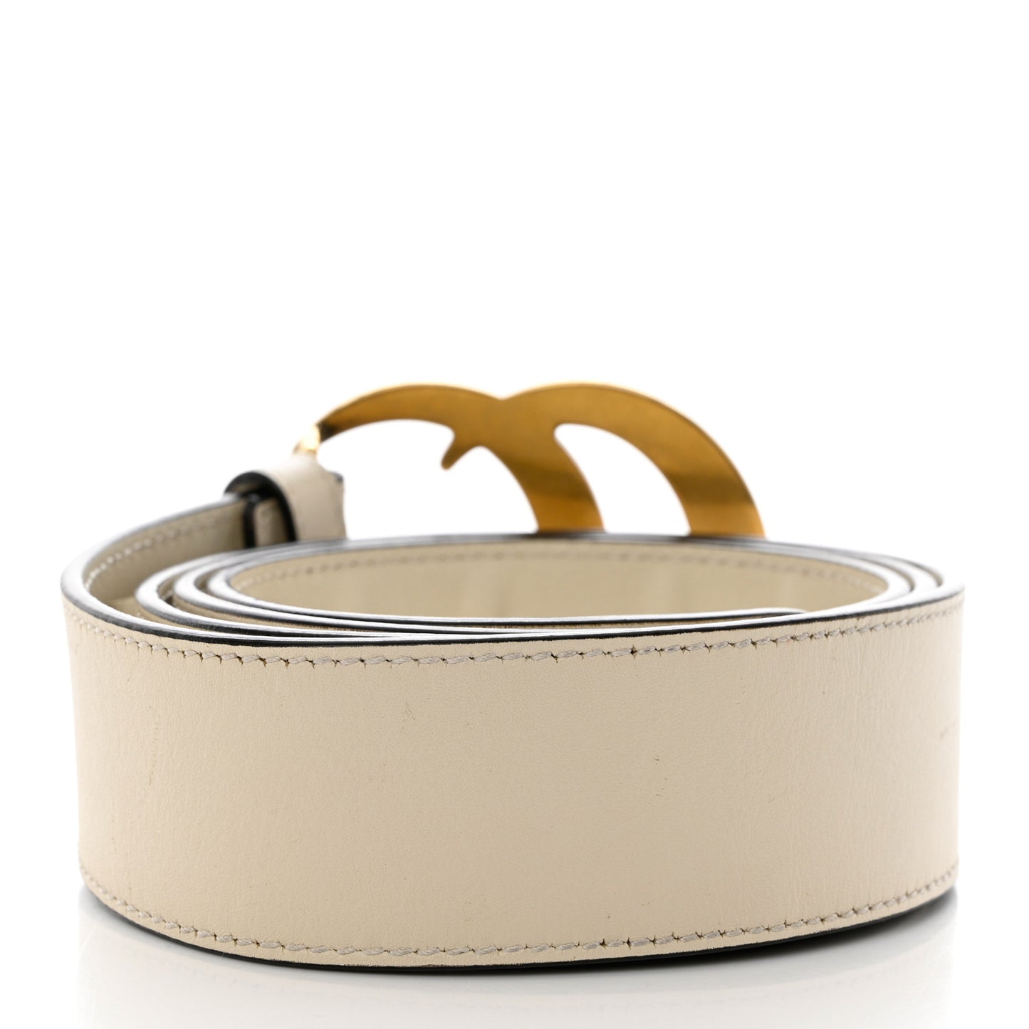 Calfskin Double G 40mm Belt 95 38 Mystic White