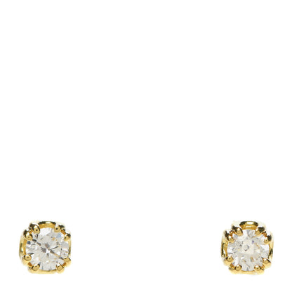 Roberto Coin 18K Yellow Gold Diamond .30ctw Solitaire Stud Earrings 1 of 4