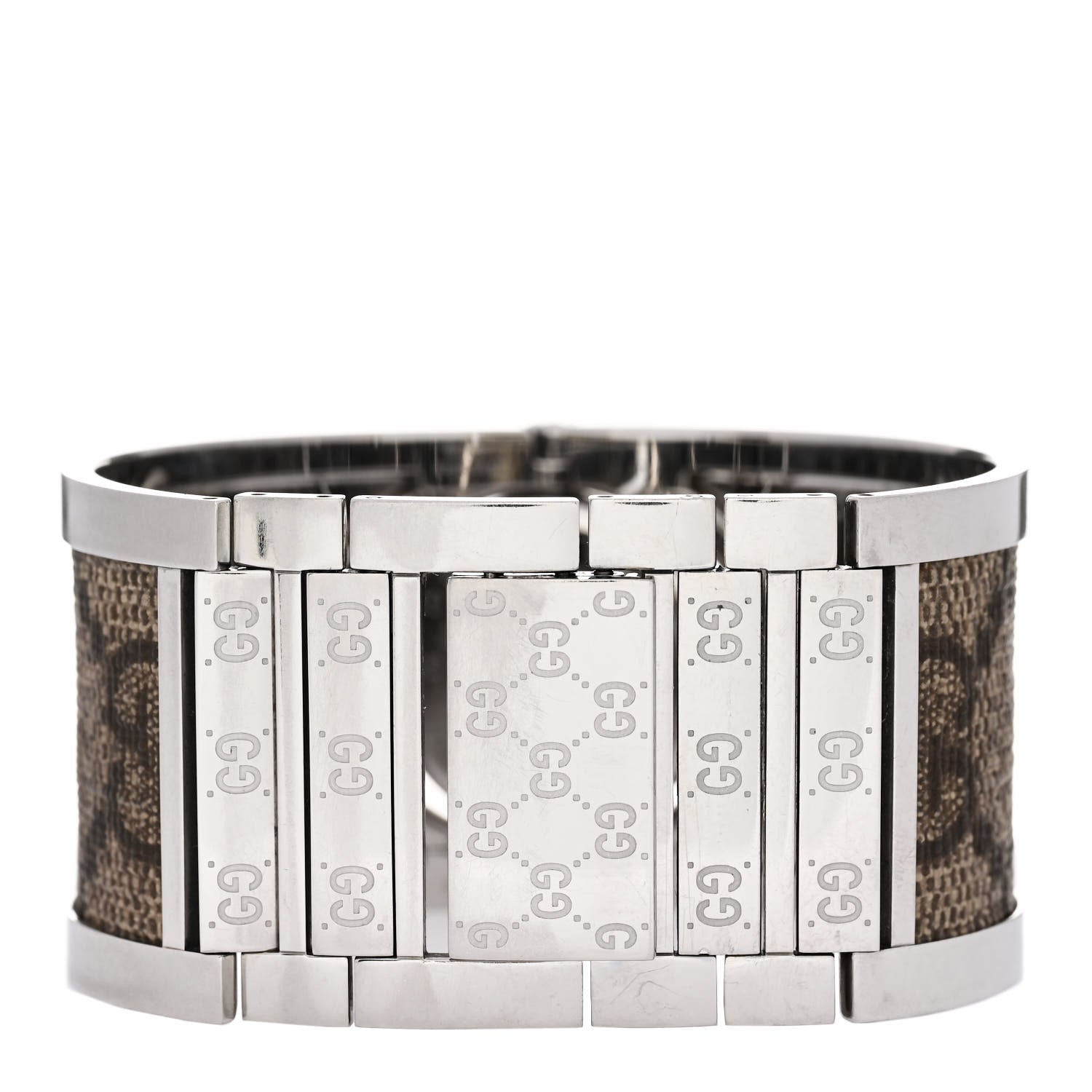 Gucci Stainless Steel Canvas 33mm Twirl Monogram Quartz Watch Brown 3 of 5