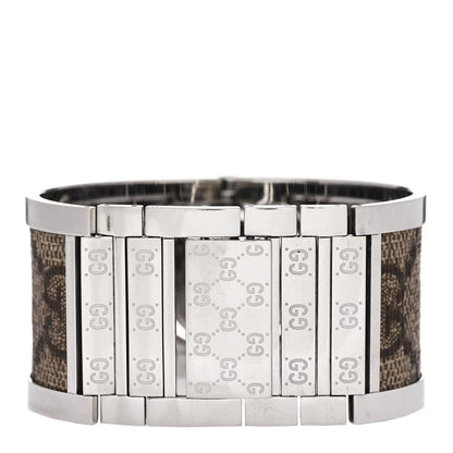 Gucci Stainless Steel Canvas 33mm Twirl Monogram Quartz Watch Brown 3 of 5