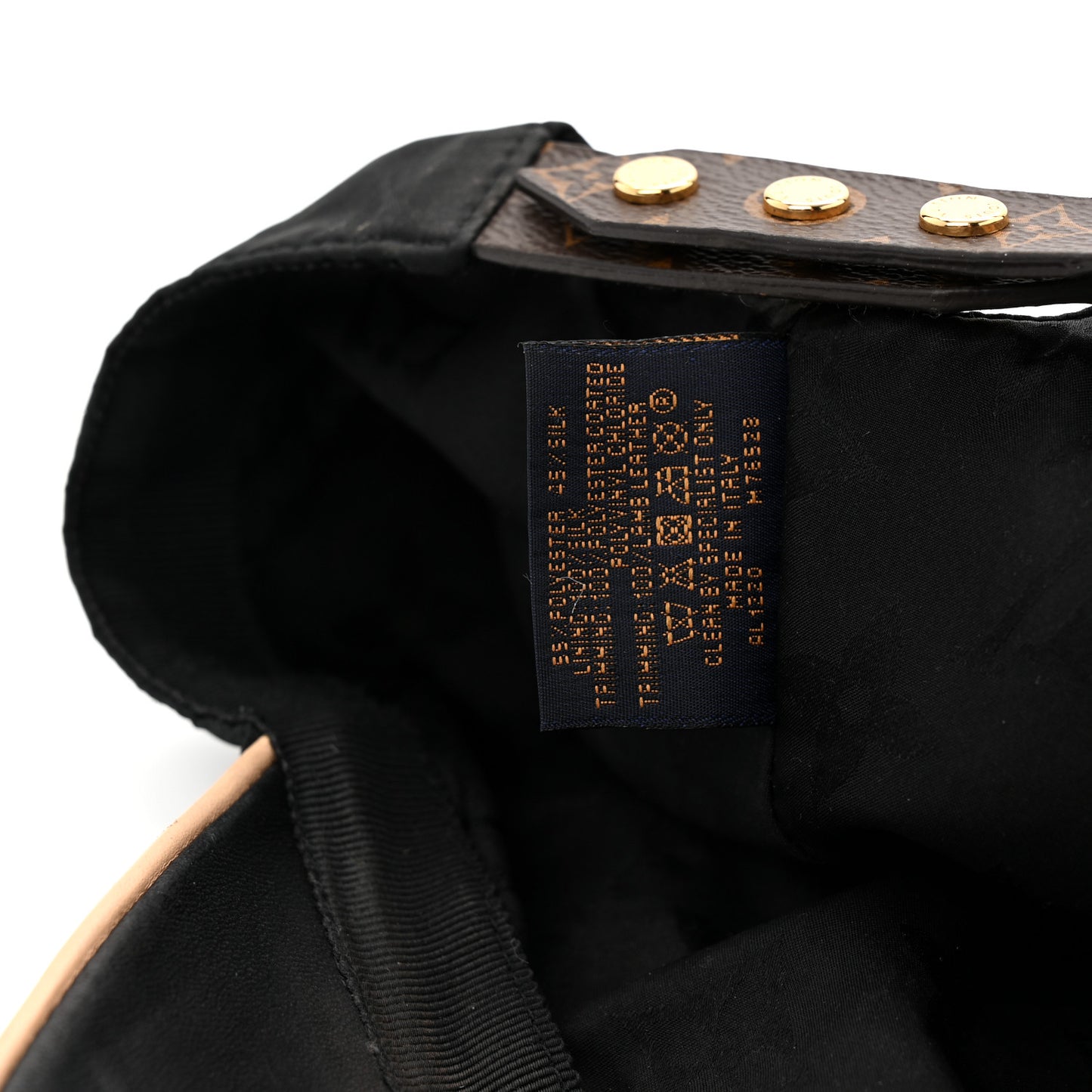 Polyester Silk Monogram LV Get Ready Cap Black