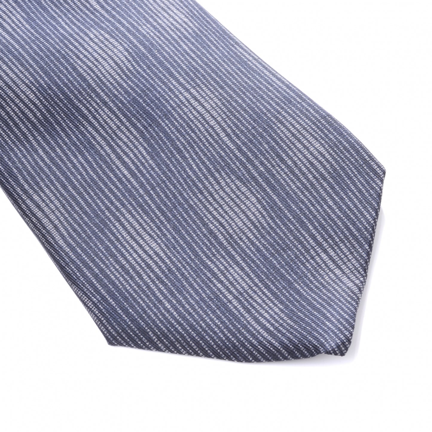 Mens Twill Silk Neck Tie Noir and Gris