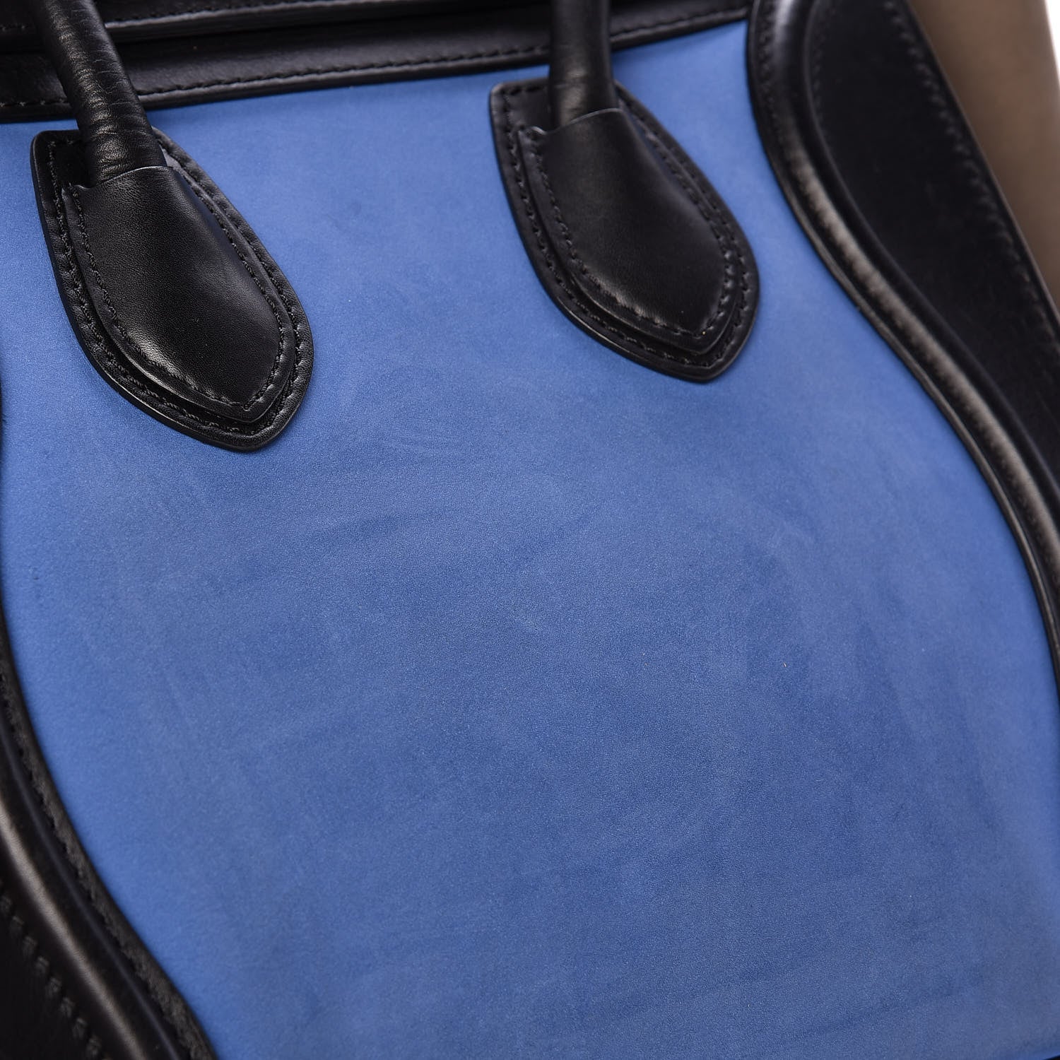 Celine Calfskin Nubuck Suede Micro Tri-Color Luggage Blue 16 of 17