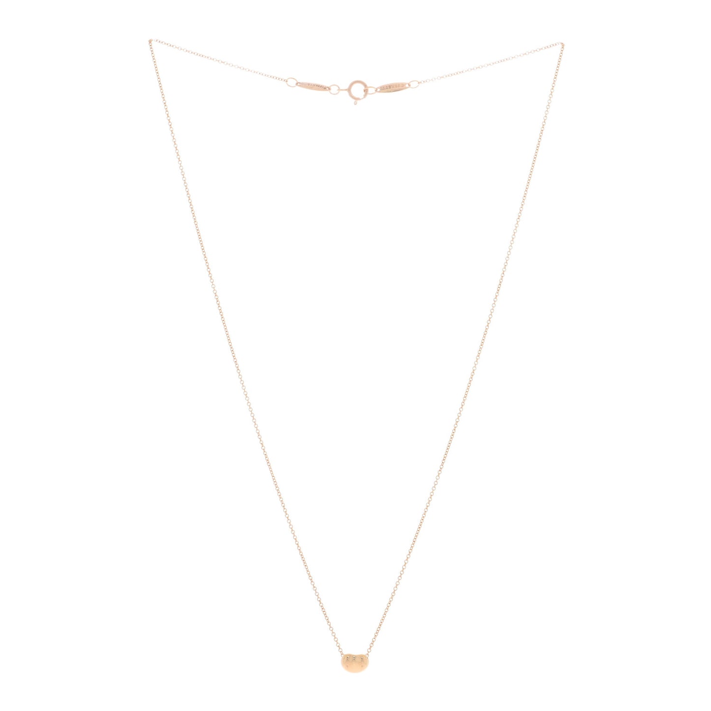 18K Rose Gold 6.5mm Elsa Peretti Bean Pendant Necklace
