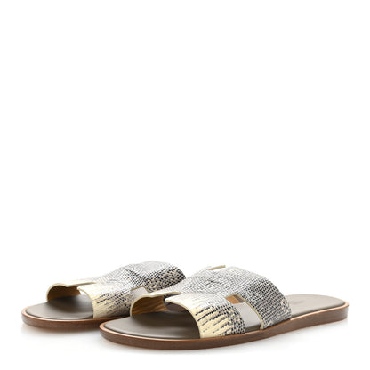 Hermes Lizard Mens Izmir Sandals 44 Ombre 4 of 9