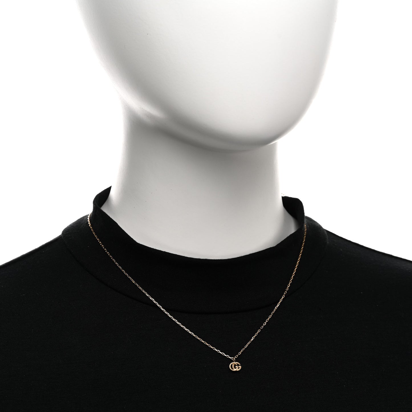 18K Yellow Gold Running G Pendant Necklace