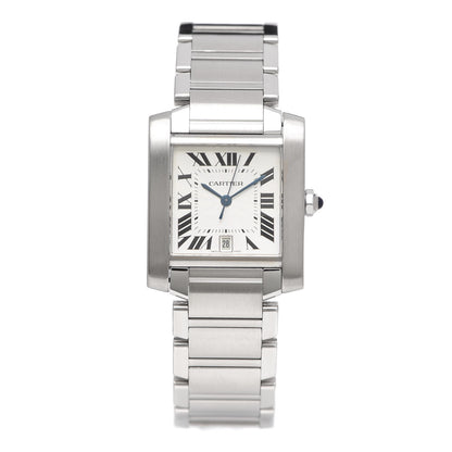 Cartier Stainless Steel 28mm Tank Francaise Automatic Watch 1 of 6