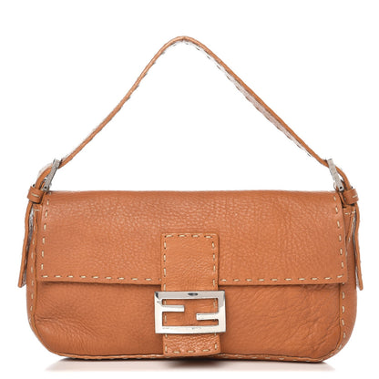 Fendi Calfskin Selleria Baguette Tan 1 of 9