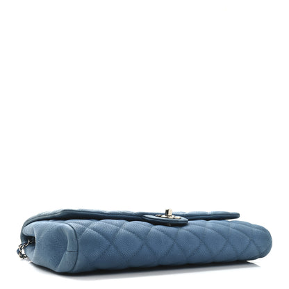 Chanel Iridescent Caviar Quilted Clutch With Chain Flap Blue 4 of 10