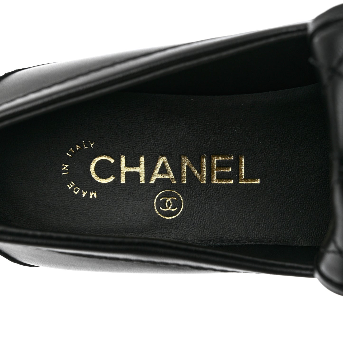 Lambskin Quilted CC Turnlock Loafers 38.5 Black