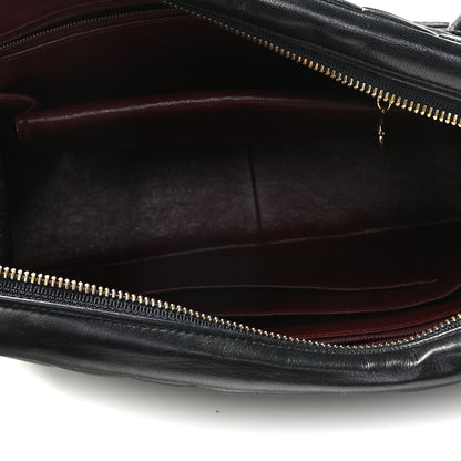 Chanel Lambskin Chevron Quilted Shoulder Bag Navy 5 of 13