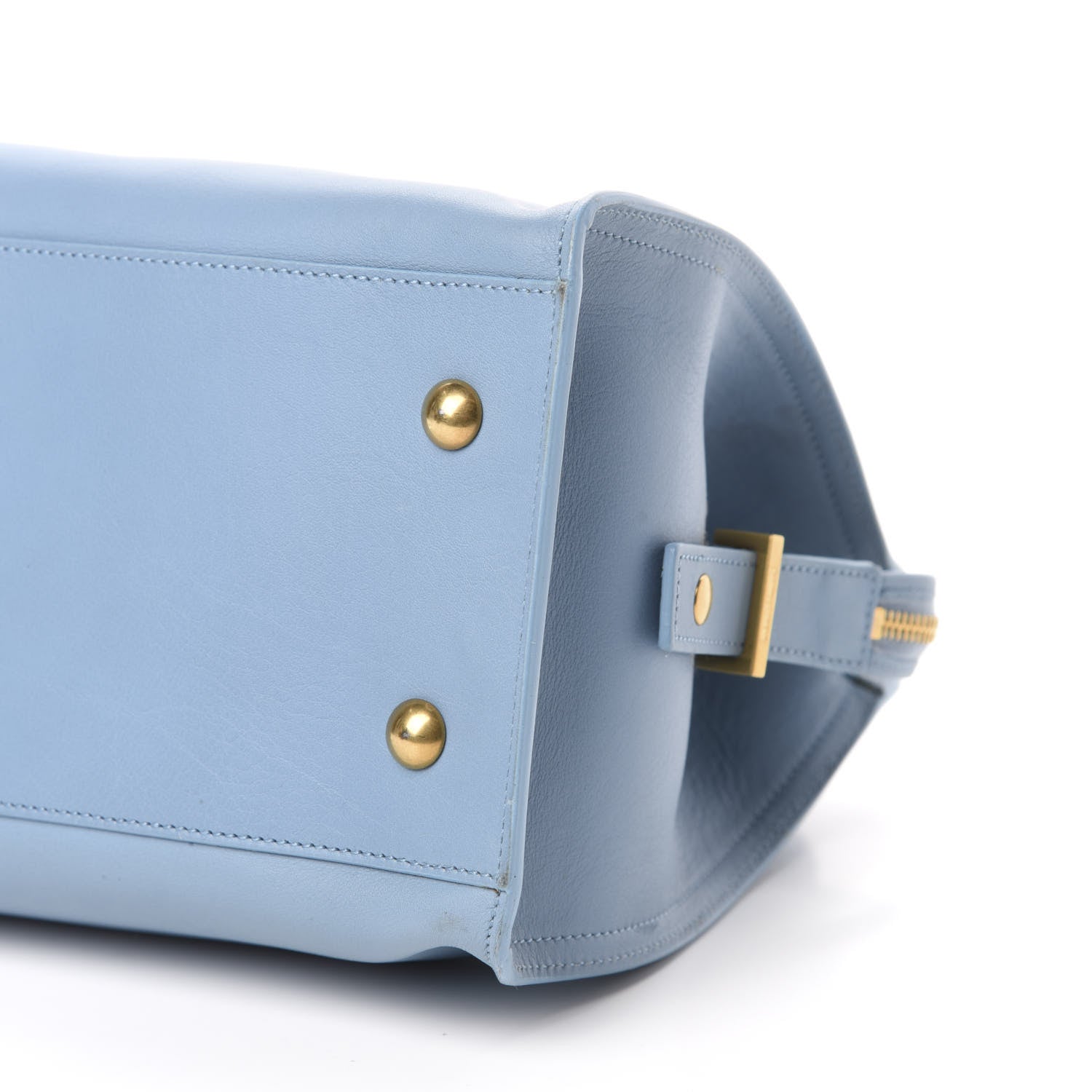 Saint Laurent Calfskin Small Classic Y Cabas Blue Glacier 7 of 11