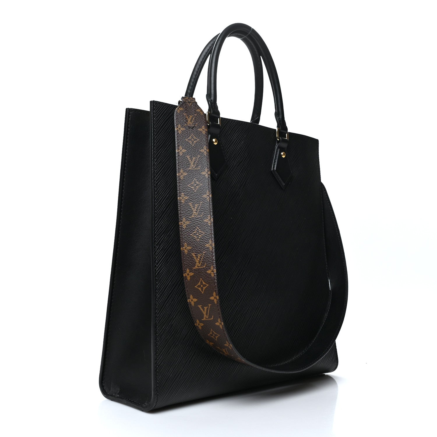 Louis Vuitton Epi Sac Plat PM Black 2 of 9