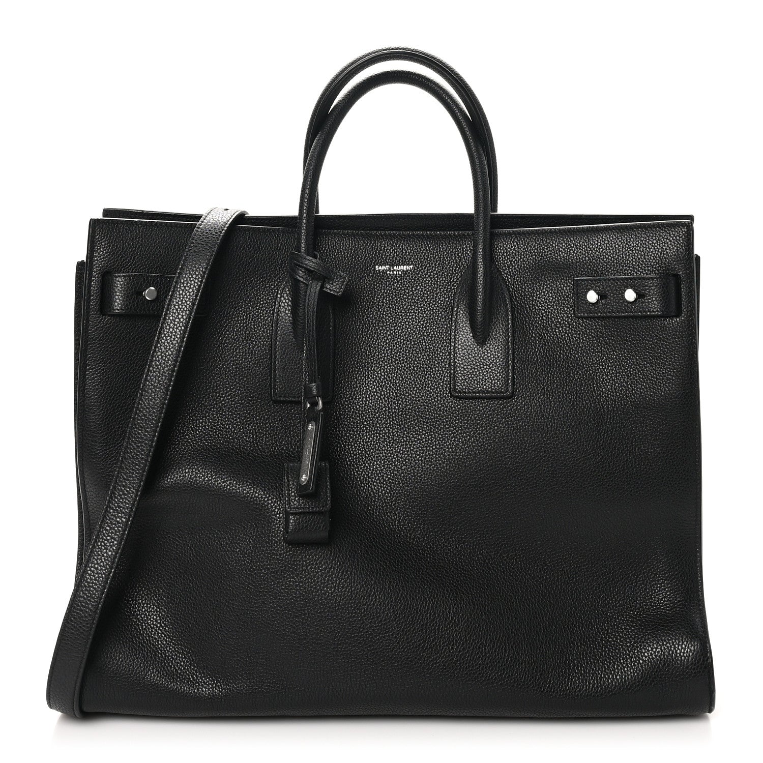 Saint Laurent Grained Calfskin Large Souple Sac De Jour Black 1 of 10