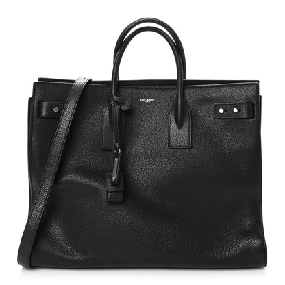 Saint Laurent Grained Calfskin Large Souple Sac De Jour Black 1 of 10
