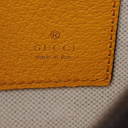 Gucci GG Supreme Monogram Neo Vintage Zip Wristlet Pouch Beige New Acero Crop 6 of 7