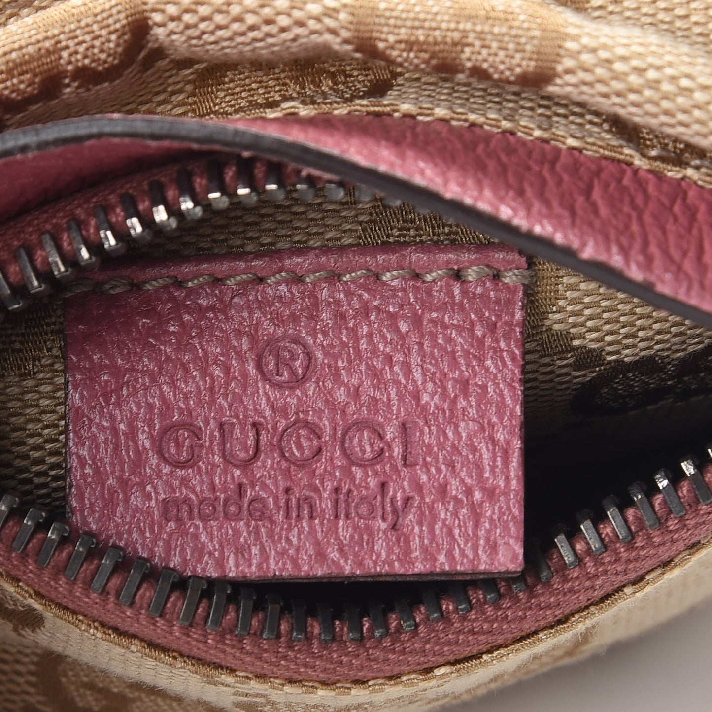 GG Monogram Web Double Pocket Belt Bag Pink