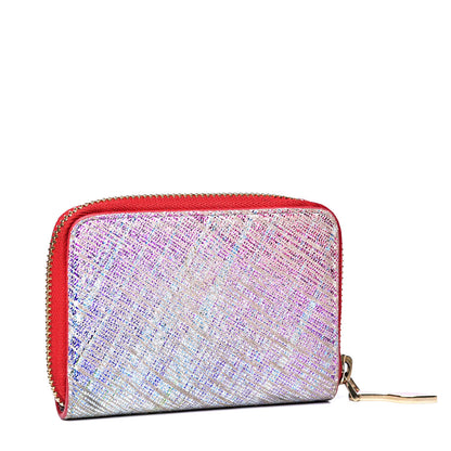 Christian Louboutin Metallic Suede Unicorn Spikes Panettone Coin Purse White 2 of 9