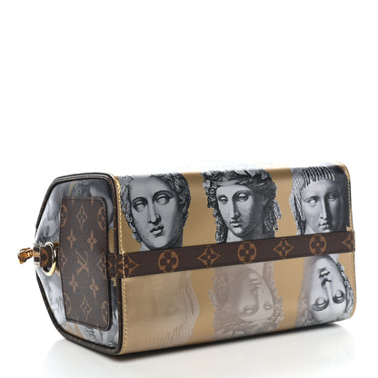 Louis Vuitton X FORNASETTI Calfskin Fornasetti Speedy Bandouliere 25 Gold 4 of 8