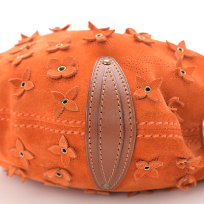 Louis Vuitton Suede Mahina Fleurs Onatah PM Orange 9 of 9