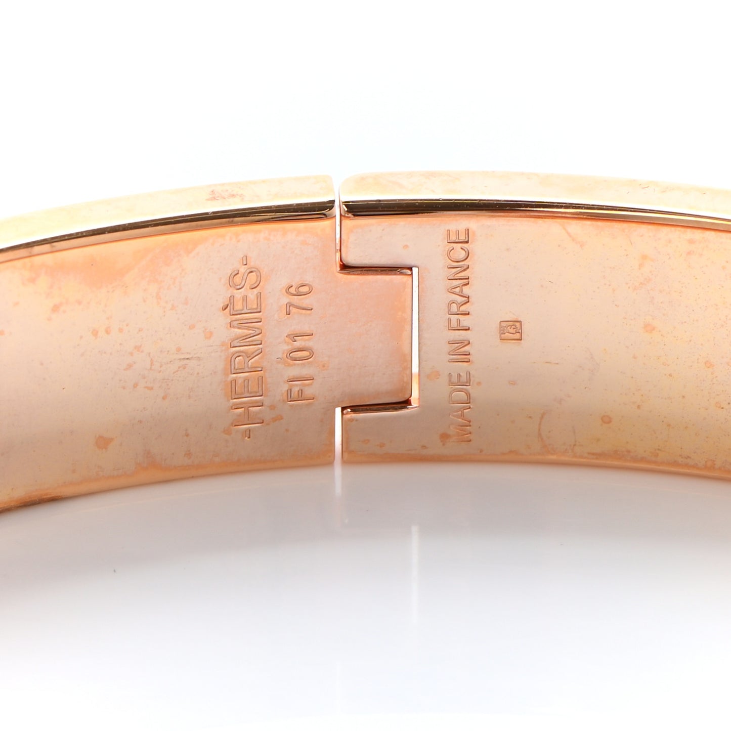 Enamel Narrow Clic Clac H Bracelet PM Rose Dragee