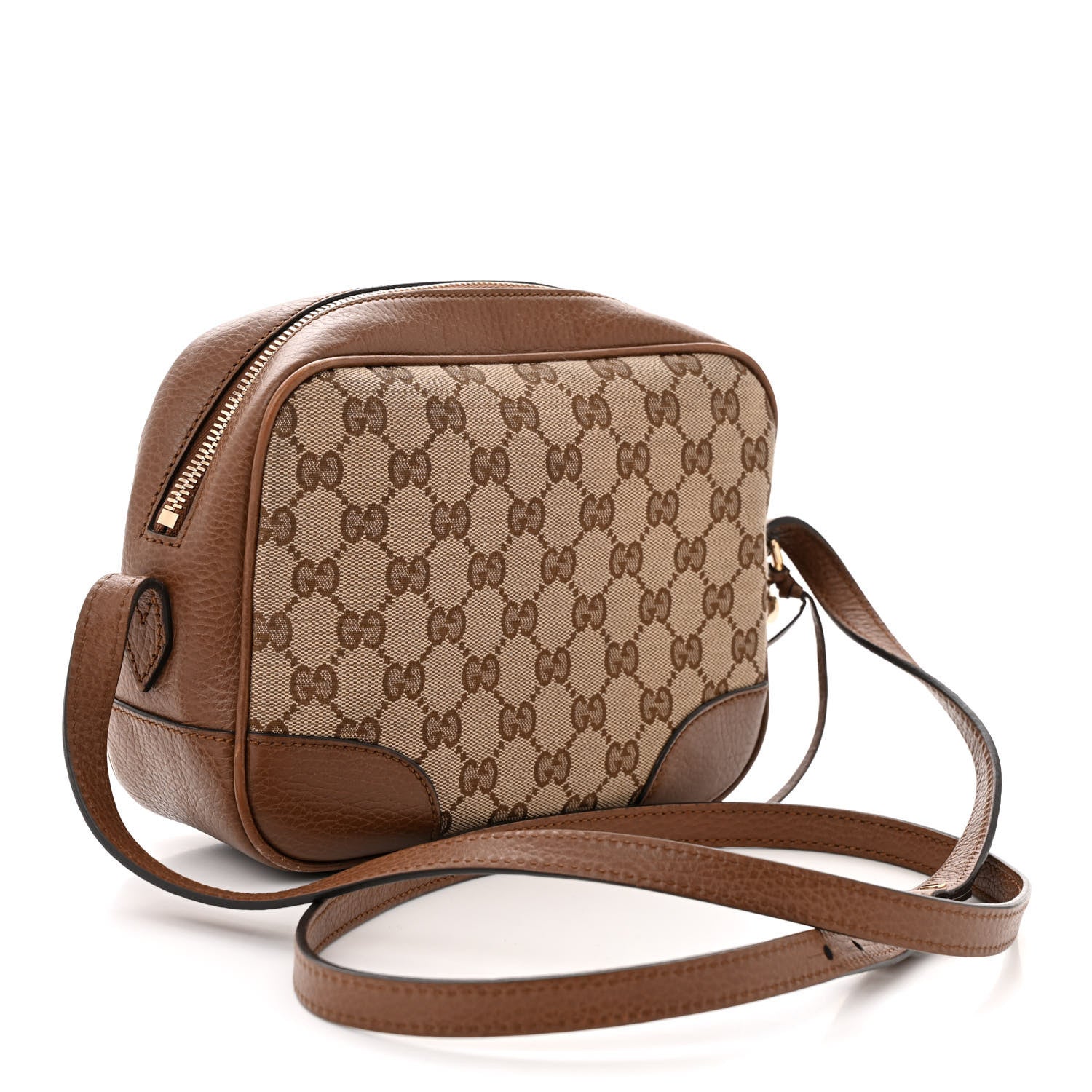 Gucci Monogram Mini Bree Messenger Bag Beige Tabacco 3 of 11