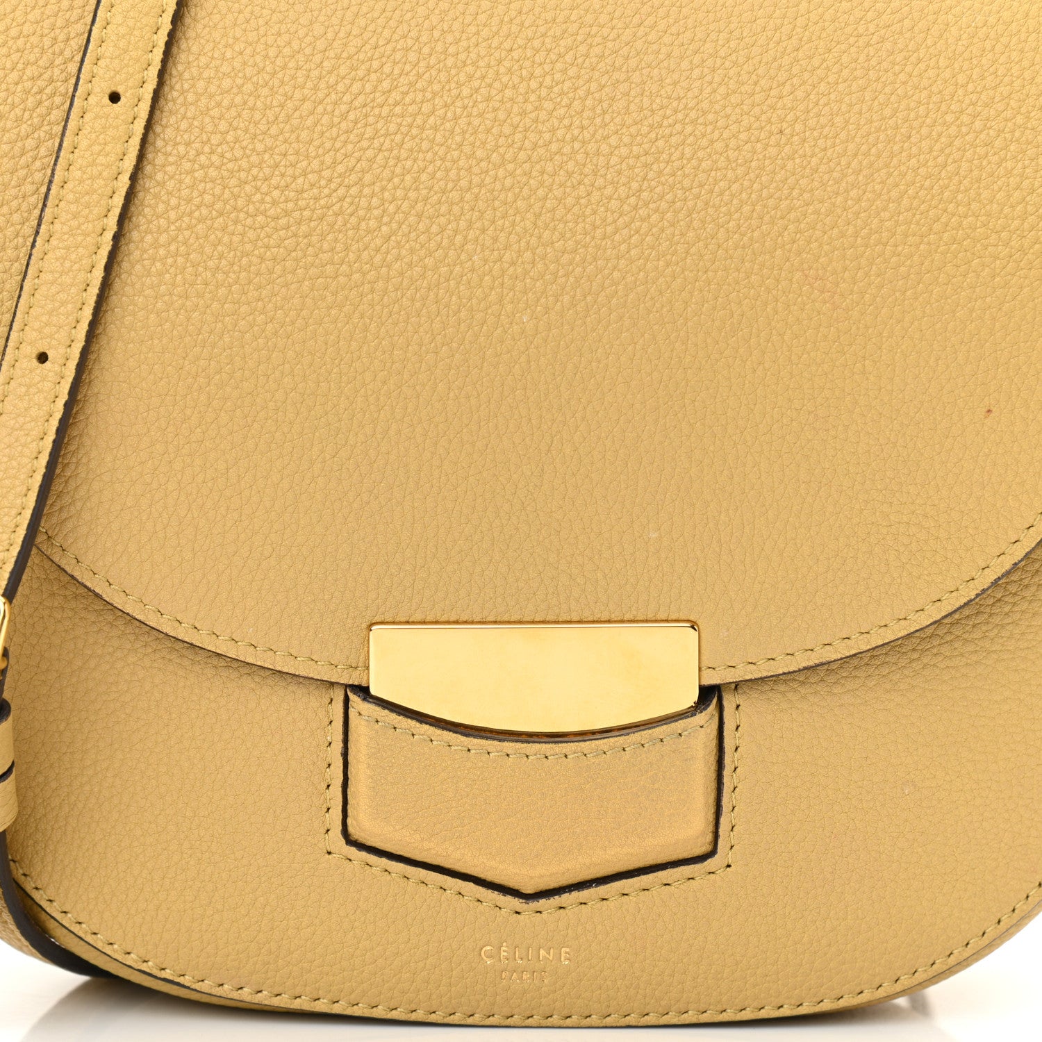 Celine Grained Calfskin Small Trotteur Vanilla 8 of 15