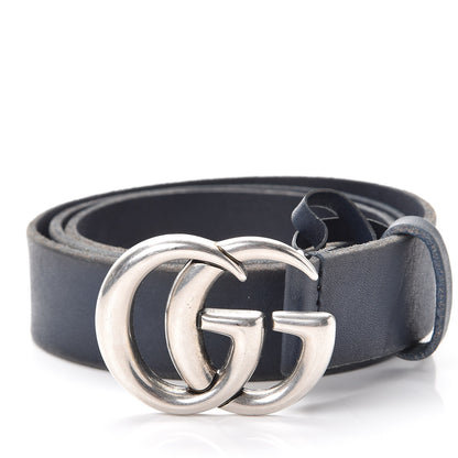 Gucci Cuoio Toscano Nickel Double G 30mm Belt 90 36 Blue 4 of 10