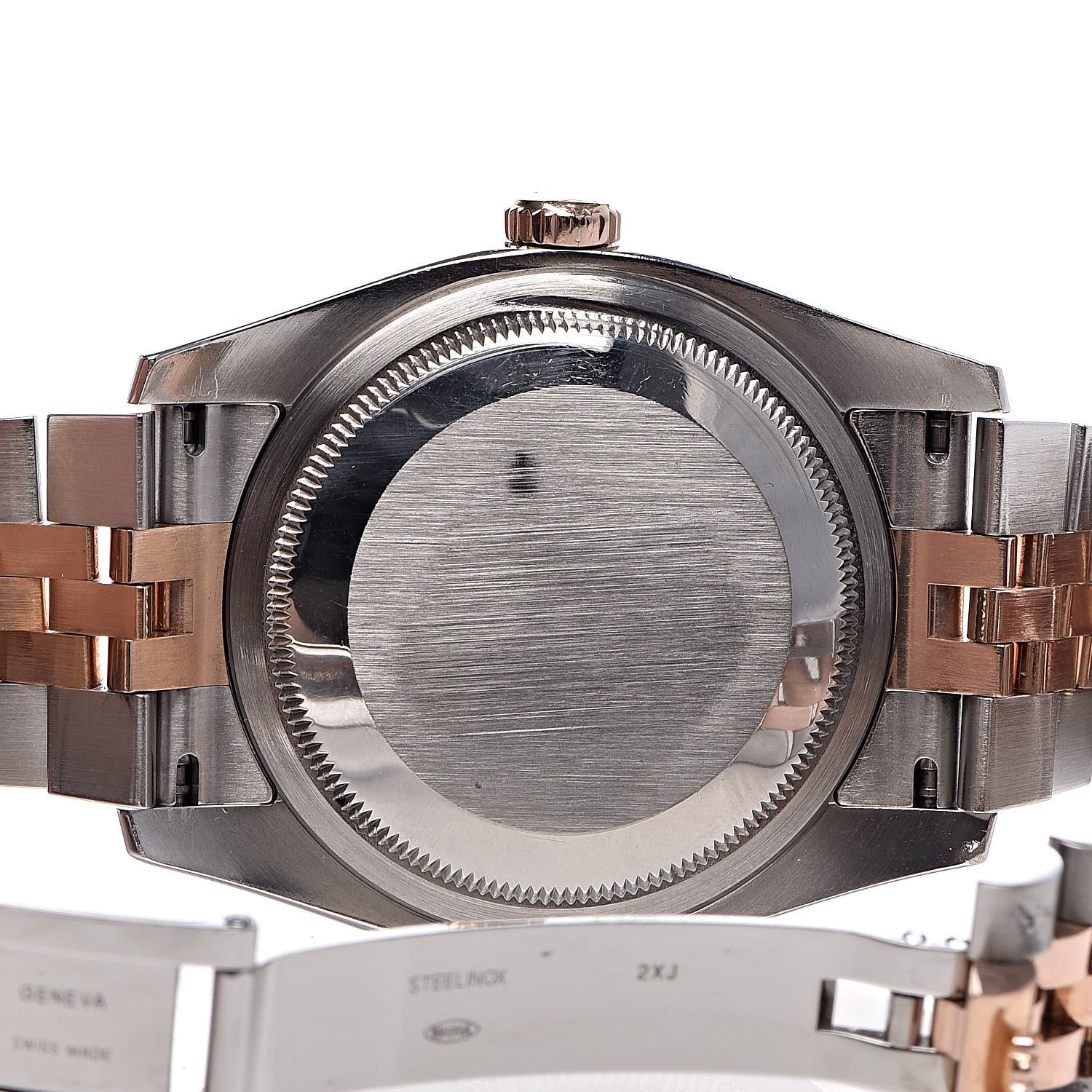 Rolex Stainless Steel 18K Everose Gold 36mm Oyster Perpetual Datejust Watch Black Sunburst Roman 116231 9 of 12
