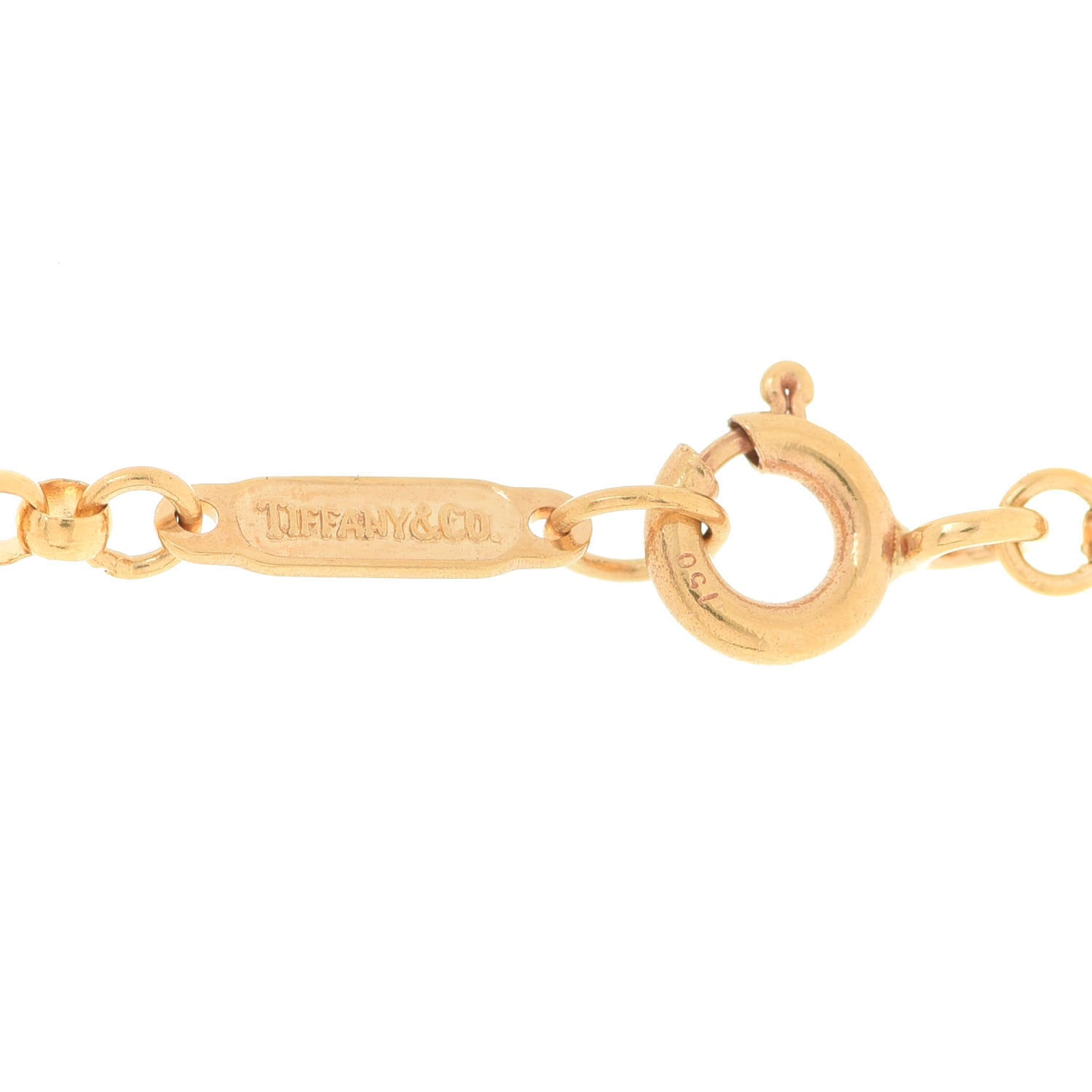 Tiffany 18K Yellow Gold Vannerie Heart Pendant Necklace 4 of 6