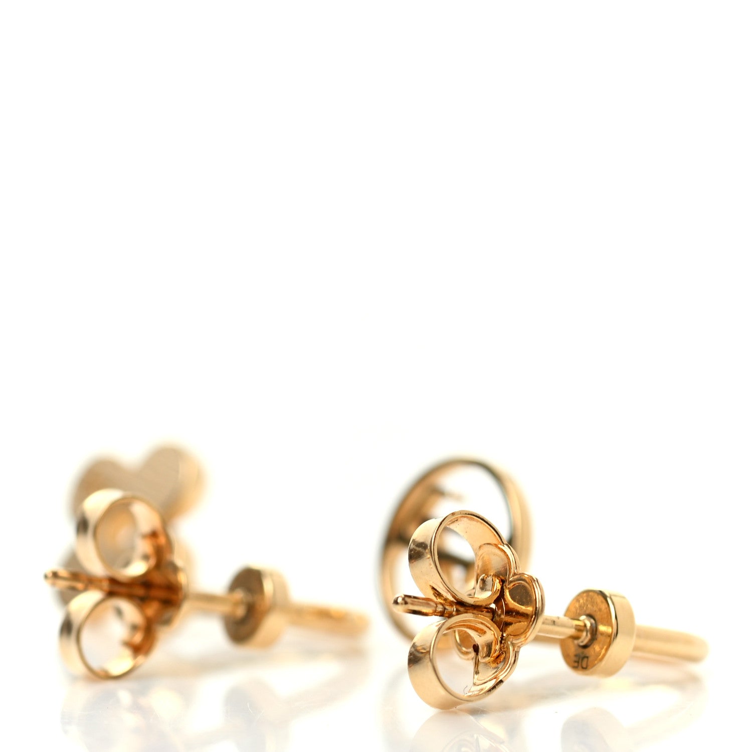 Louis Vuitton Brass Blooming Earrings Gold 3 of 5