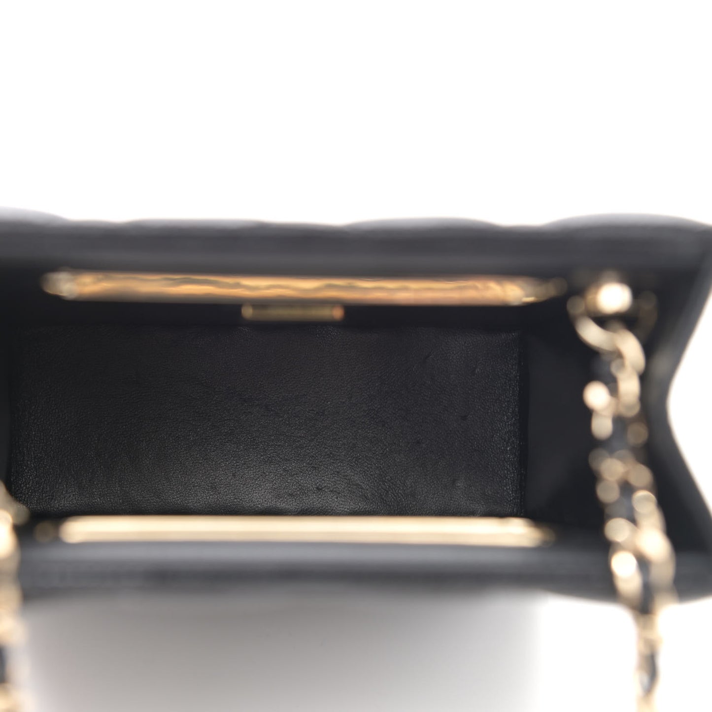 Caviar Quilted Evening Box Bag Black
